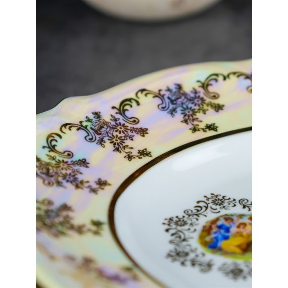 Блюдо овальное Мадонна 38 см, перламутр, серия Мария Тереза, Repast, фото , изображение 18