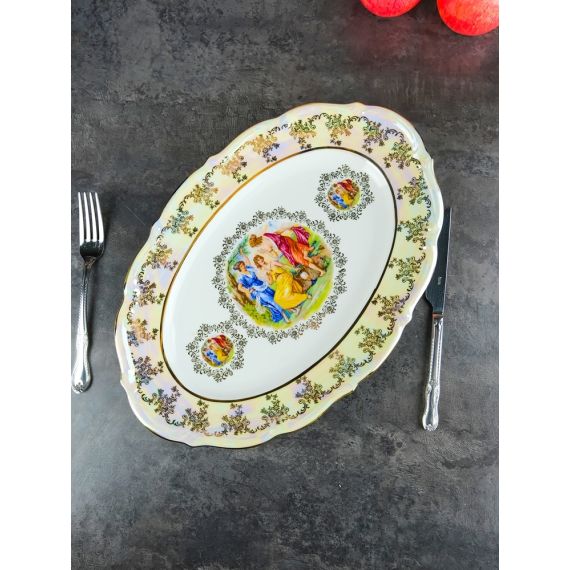 Блюдо овальное Мадонна 38 см, перламутр, серия Мария Тереза, Repast, фото , изображение 19