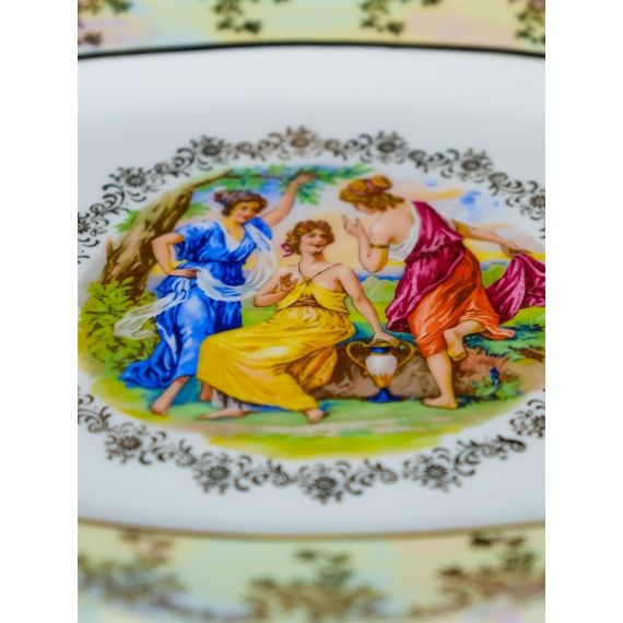 Блюдо овальное Мадонна 38 см, перламутр, серия Мария Тереза, Repast, фото , изображение 20