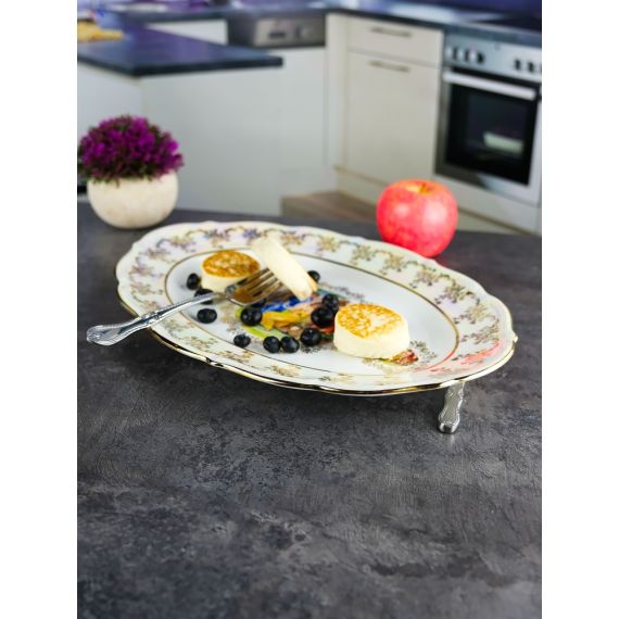 Блюдо овальное Мадонна 38 см, перламутр, серия Мария Тереза, Repast, фото , изображение 6