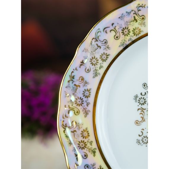 Набор из 6-ти тарелок Мадонна 19 см, перламутр, серия Мария Тереза, Repast, фото , изображение 2