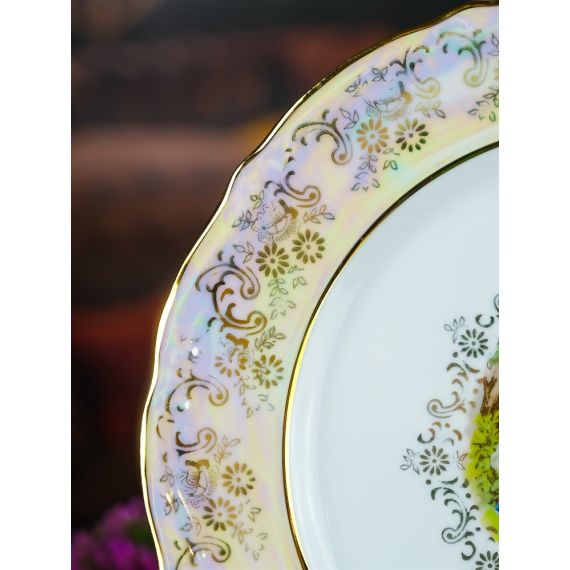 Набор из 6-ти тарелок Мадонна 25 см, перламутр, серия Мария Тереза, Repast, фото , изображение 22