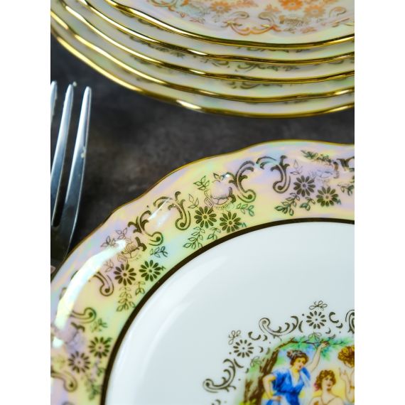 Набор из 6-ти тарелок Мадонна 19 см, перламутр, серия Мария Тереза, Repast, фото , изображение 5