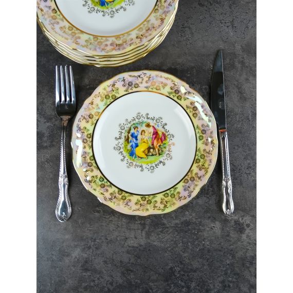 Набор из 6-ти тарелок Мадонна 19 см, перламутр, серия Мария Тереза, Repast, фото , изображение 6