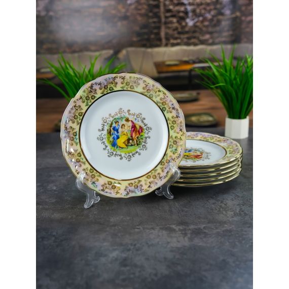 Набор из 6-ти тарелок Мадонна 19 см, перламутр, серия Мария Тереза, Repast, фото , изображение 10