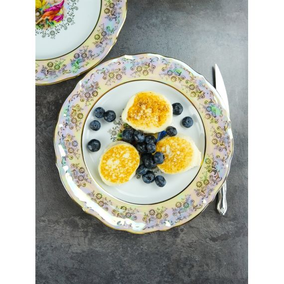 Набор из 6-ти тарелок Мадонна 25 см, перламутр, серия Мария Тереза, Repast, фото , изображение 7