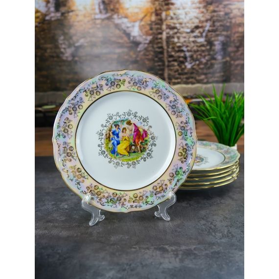 Набор из 6-ти тарелок Мадонна 25 см, перламутр, серия Мария Тереза, Repast, фото , изображение 11