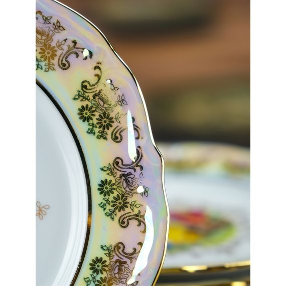 Набор из 6-ти тарелок Мадонна 17 см, перламутр, серия Мария Тереза, Repast, фото , изображение 3