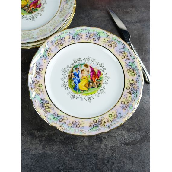 Набор из 6-ти тарелок Мадонна 25 см, перламутр, серия Мария Тереза, Repast, фото , изображение 14