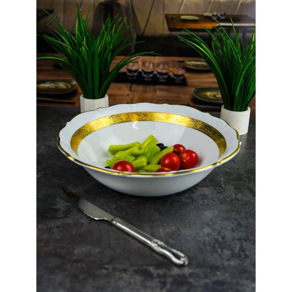 Салатница Матовая полоса 26 см, серия Мария Тереза, Repast, фото , изображение 2