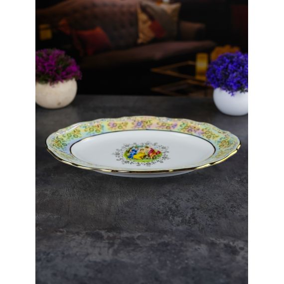 Блюдо овальное Мадонна 29 см, перламутр, серия Мария Тереза, Repast, фото , изображение 11