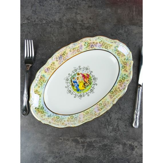 Блюдо овальное Мадонна 29 см, перламутр, серия Мария Тереза, Repast, фото , изображение 12