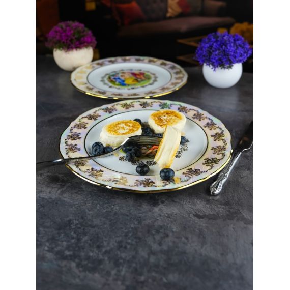 Набор из 6-ти тарелок Мадонна 27 см, перламутр, серия Мария Тереза, Repast, фото , изображение 17