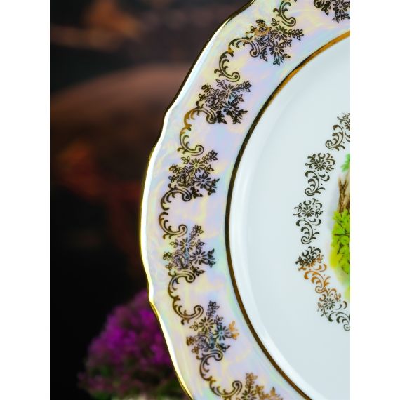 Набор из 6-ти тарелок Мадонна 27 см, перламутр, серия Мария Тереза, Repast, фото , изображение 2