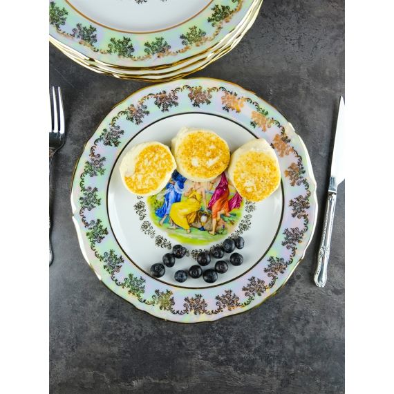 Набор из 6-ти тарелок Мадонна 27 см, перламутр, серия Мария Тереза, Repast, фото , изображение 3