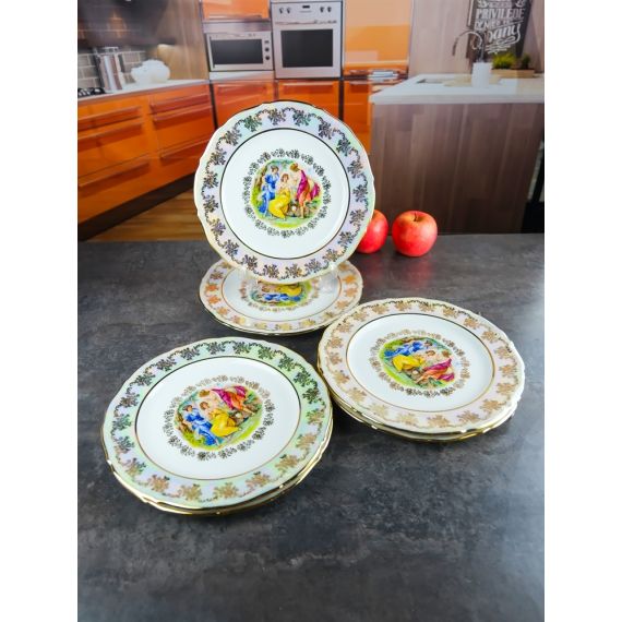 Набор из 6-ти тарелок Мадонна 27 см, перламутр, серия Мария Тереза, Repast, фото , изображение 4