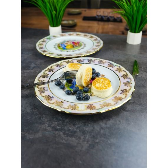 Набор из 6-ти тарелок Мадонна 27 см, перламутр, серия Мария Тереза, Repast, фото , изображение 7