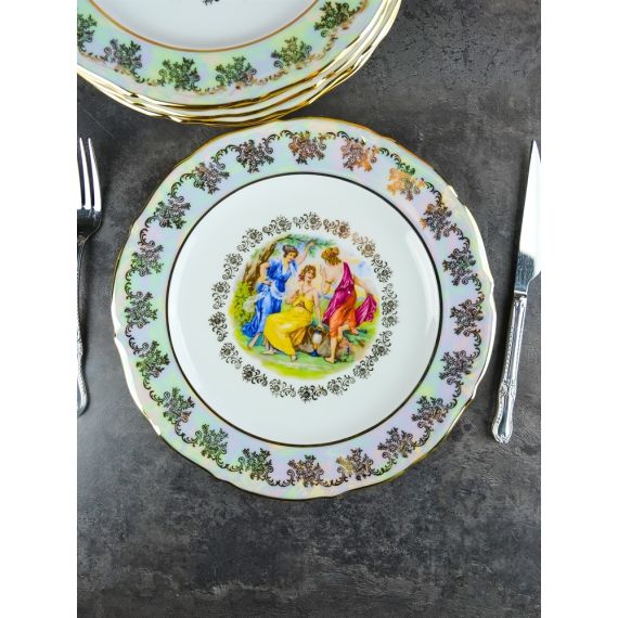 Набор из 6-ти тарелок Мадонна 27 см, перламутр, серия Мария Тереза, Repast, фото , изображение 8