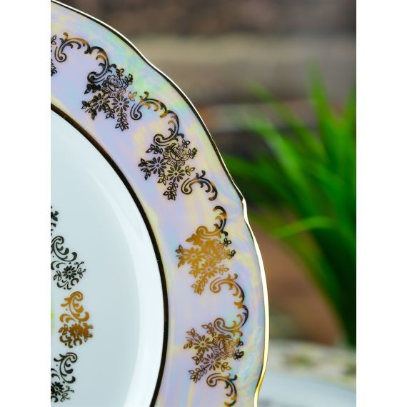 Набор из 6-ти тарелок Мадонна 27 см, перламутр, серия Мария Тереза, Repast, фото , изображение 11