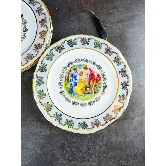 Набор из 6-ти тарелок Мадонна 27 см, перламутр, серия Мария Тереза, Repast, фото , изображение 13