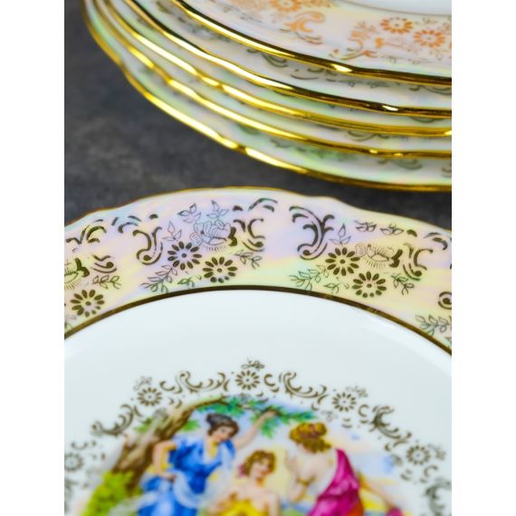 Набор из 6-ти тарелок Мадонна 21 см, перламутр, серия Мария Тереза, Repast, фото , изображение 15