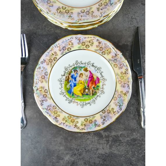 Набор из 6-ти тарелок Мадонна 21 см, перламутр, серия Мария Тереза, Repast, фото , изображение 16