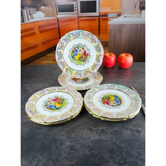 Набор из 6-ти тарелок Мадонна 21 см, перламутр, серия Мария Тереза, Repast, фото , изображение 17