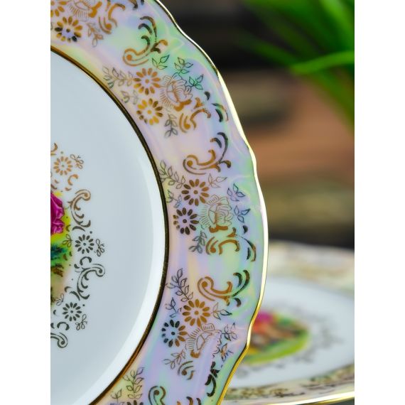 Набор из 6-ти тарелок Мадонна 21 см, перламутр, серия Мария Тереза, Repast, фото , изображение 2