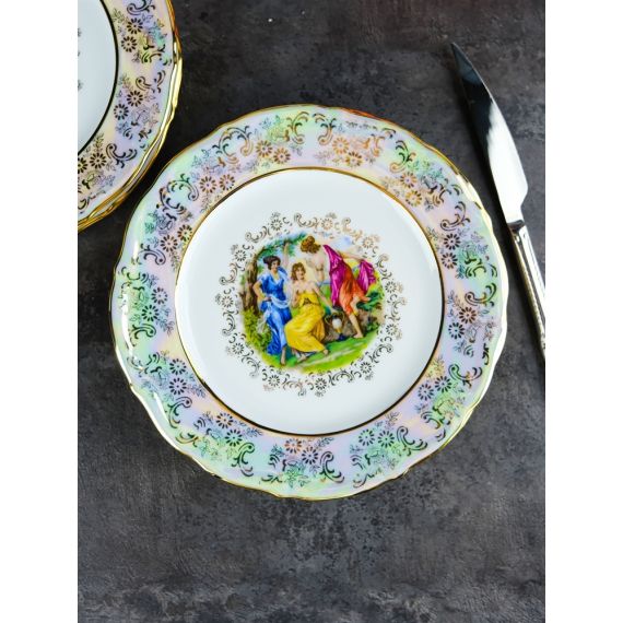 Набор из 6-ти тарелок Мадонна 21 см, перламутр, серия Мария Тереза, Repast, фото , изображение 5