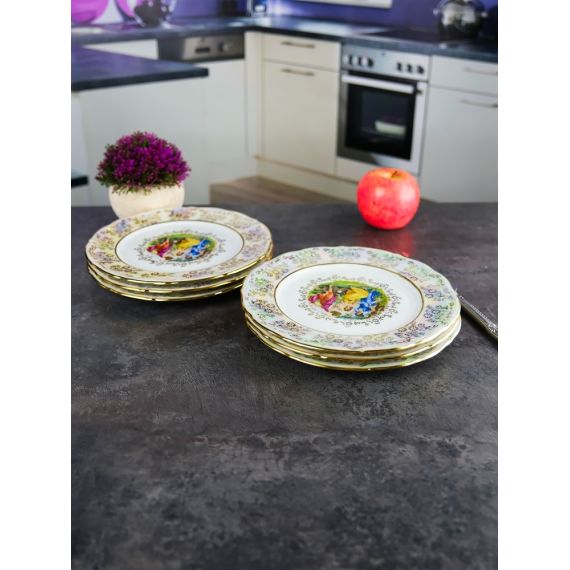 Набор из 6-ти тарелок Мадонна 21 см, перламутр, серия Мария Тереза, Repast, фото , изображение 7