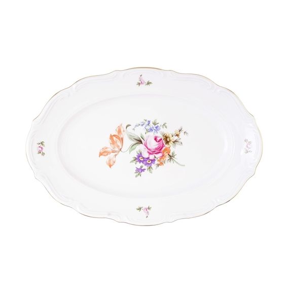 Блюдо овальное 33 см, серия Мейсенский букет, Repast, фото 