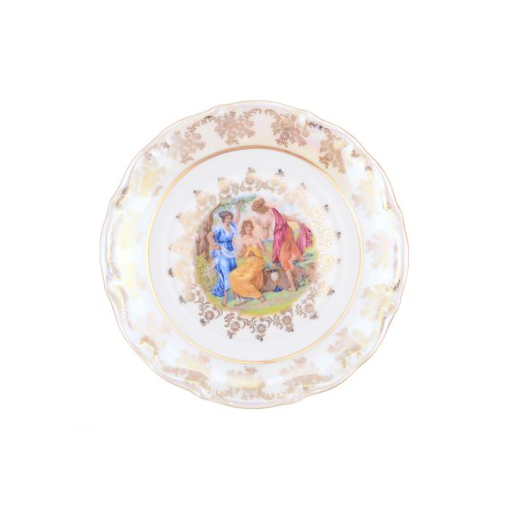 Набор из 6-ти тарелок Мадонна 19 см, перламутр, серия Мария Тереза, Repast, фото 