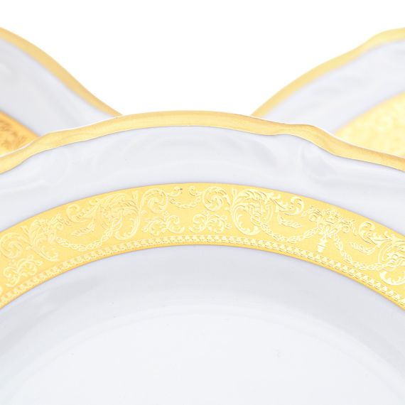 Набор из 18-ти тарелок Матовая полоса, серия Мария Тереза (25+23+19 см), Repast, фото , изображение 2