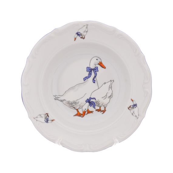 Тарелка глубокая 22,5*4 см Гуси, 300 мл, Repast, фото 