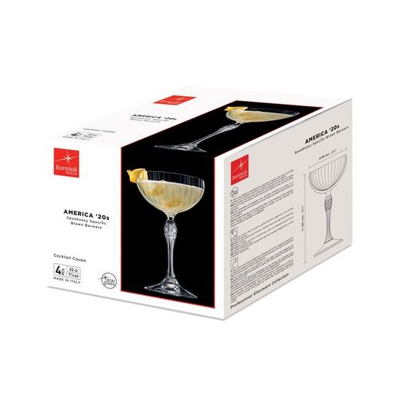 Бокал для коктейля 220 мл, хрустальное стекло, серия AMERICA'20s, Bormioli Rocco, фото , изображение 6