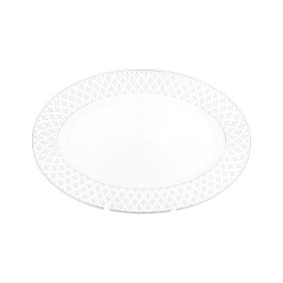 Блюдо овальное 24 см, серия Серебряная сетка, Repast, фото 