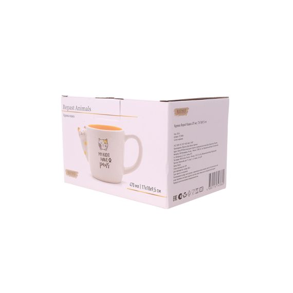 Кружка Кошка 470 мл, 17*10*9,5 см, Repast, фото , изображение 6