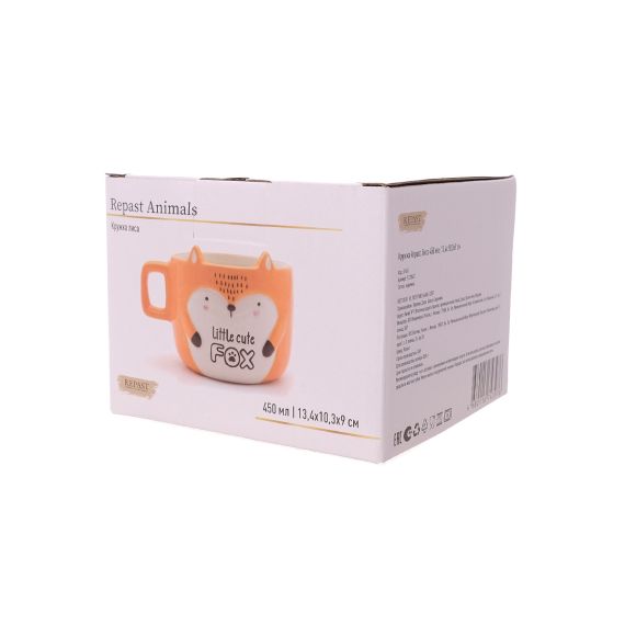 Кружка Лиса 450 мл, 13,4*10,3*9 см, Repast, фото , изображение 5
