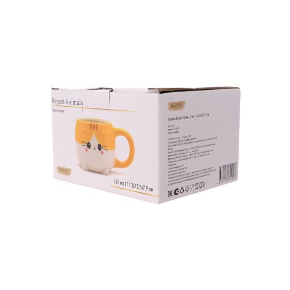 Кружка Котик 420 мл, 14,3*10,7*7,9 см, Repast, фото , изображение 5