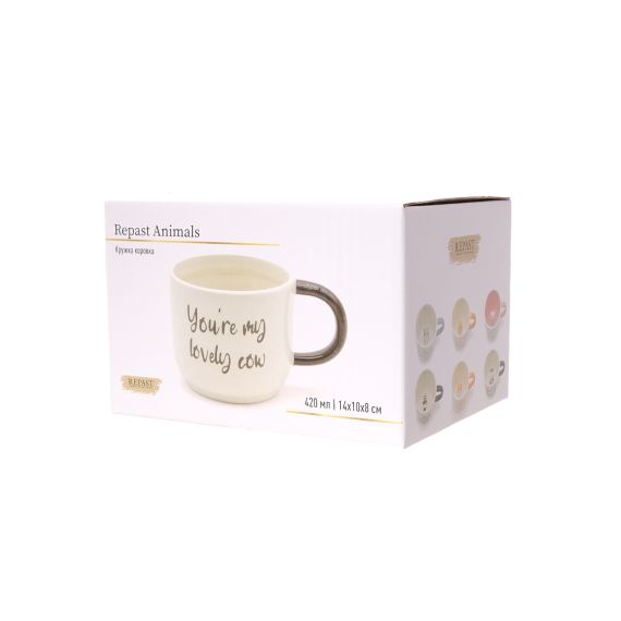 Кружка Коровка 420 мл, 14*10*8 см, Repast, фото , изображение 5