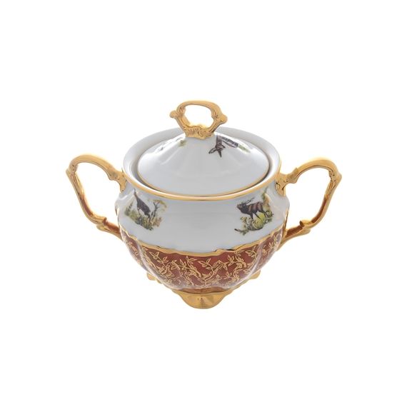 Сахарница 400 мл Охота красная, серия Мария Тереза, Repast, фото 