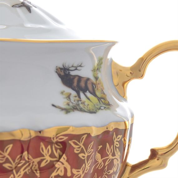 Сахарница 400 мл Охота красная, серия Мария Тереза, Repast, фото , изображение 2