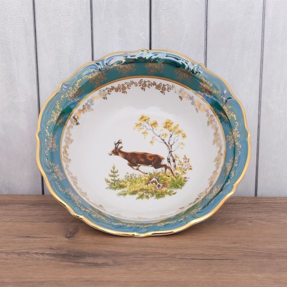 Салатник Охота зеленая 26 см, серия Мария Тереза, Repast, фото , изображение 4