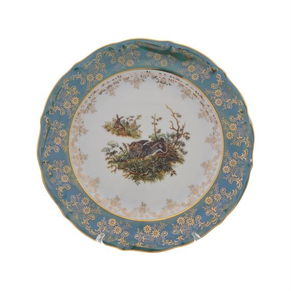 Тарелка Охота зеленная 25 см, серия Мария Тереза, Repast, фото 