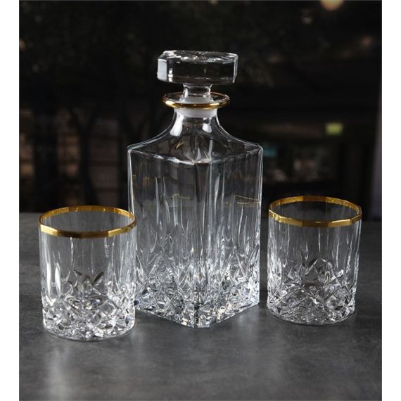 Набор из 3-х предметов для виски RCR Opera, золото, Италия, фото 