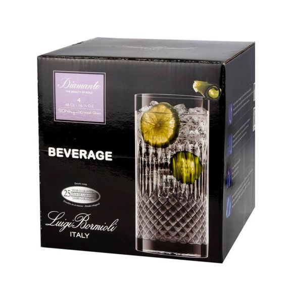 Стакан Хайбол 480 мл, 1 шт., серия Diamante, Luigi Bormioli, фото , изображение 3