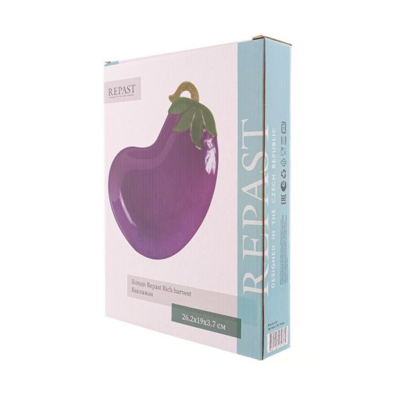 Блюдо Rich harvest Баклажан 26.2*19*3.7 см, Repast, фото , изображение 2