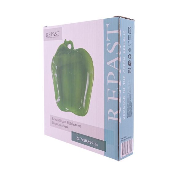 Блюдо Rich harvest Перец зелёный 23.7*20.8*4 см, Repast, фото , изображение 2