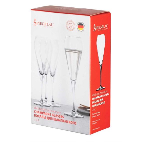 Набор из 2-х бокалов для шампанского Willsberger Anniversary Champagne Flute, 240 мл, Spiegelau, фото , изображение 7