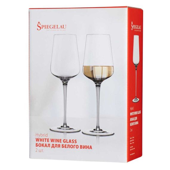 Набор из 2-х бокалов для белого вина, 380 мл, прозрачный, бессвинцовый хрусталь, серия Hybrid, Spiegelau, фото , изображение 4